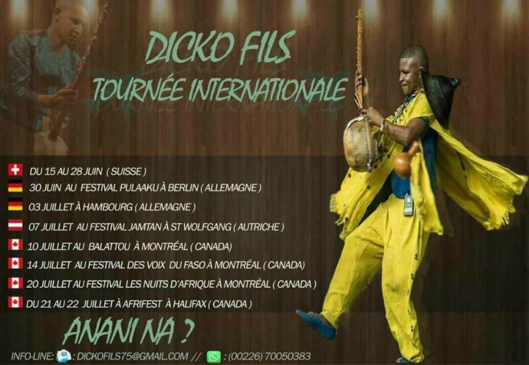 Tournée internationale de Dicko Fils (SUISSE ; ALLEMANGE ; CANADA ; AUTRICHE)