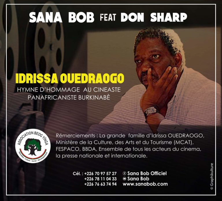 Musique : Sana Bob Feat Donsharp de Batoro dans « Hymne d’hommage au cinéaste panafricain Burkinabè. »