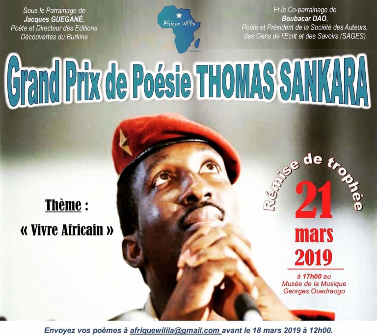 ANNONCE: Inscris toi vite au « grand prix de poésie Thomas Sankara ».