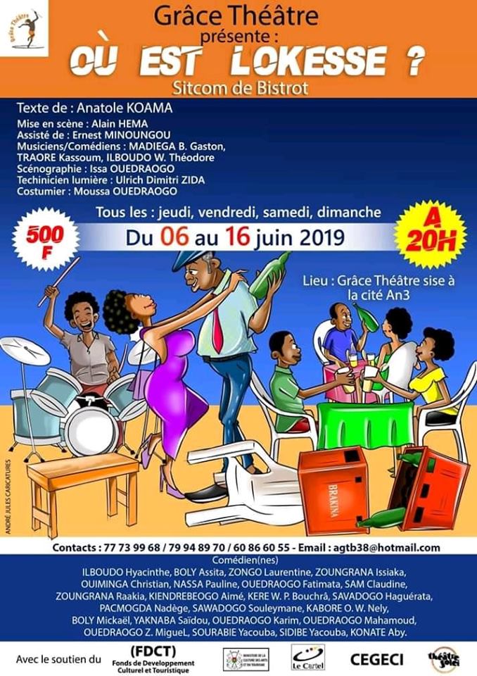 Grace théâtre :  La pièce « où est Lokesse » sur scène jusqu&rsquo;au 16 juin 2019.