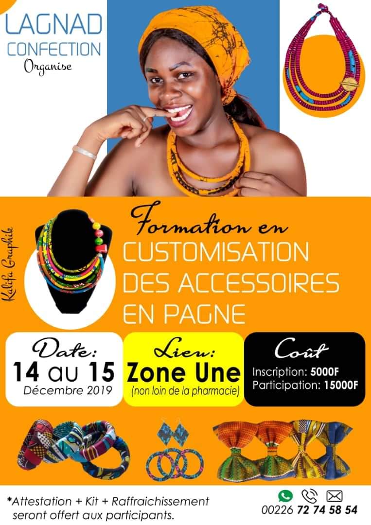 Entrepreneuriat féminin : Lagnad Confection organise une formation en Customisation des Accesoirs en Pagne.