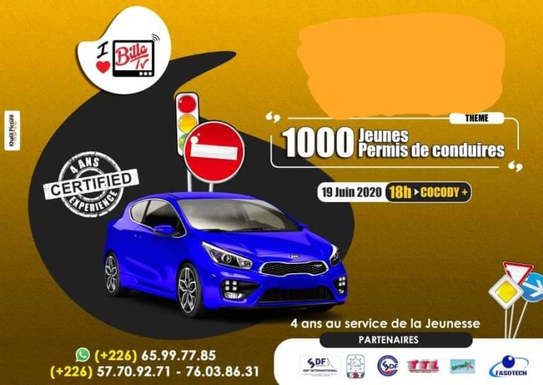 Projet ‘’1000 jeunes, 1000 permis: La structure de communication ‘’Bila Tv’’ accompagne les jeunes