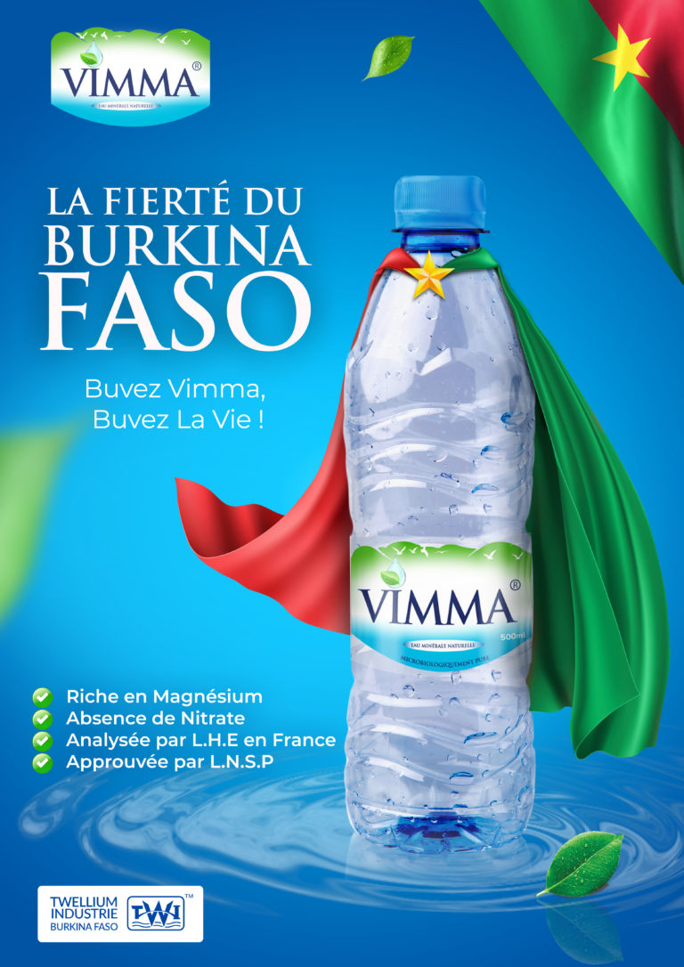 TWELLIUM INDUSTRIE BF: L’eau minérale Vimma, le plaisir d’atténuer sa soif