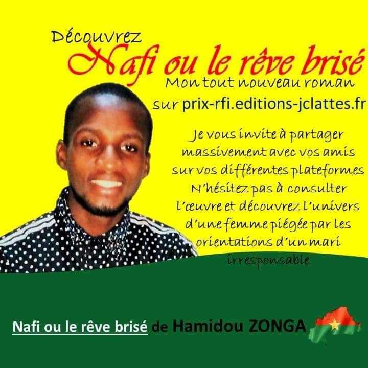 LITTÉRATURE:  du journaliste Hamidou ZONGA nominée pour le prix-rfi.édition-jclattes.fr