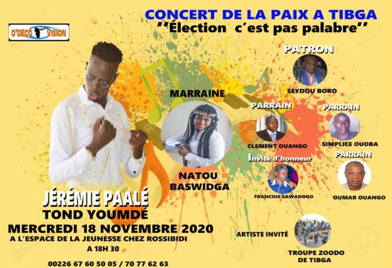 INTERVIEW: « Élection c’est pas palabre », concert en vue de l’étoile montante de la musique burkinabè JÉRÉMIE PAALÉ