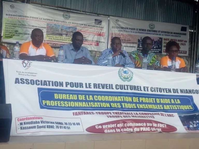 Professionnalisation des acteurs culturels: trois ensembles artistiques outillés à Niangoloko