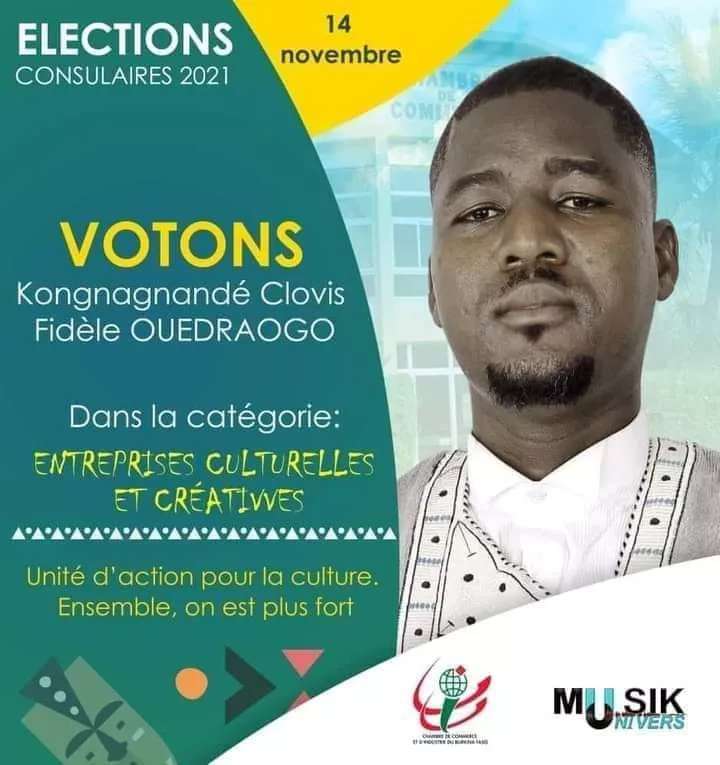 Election consulaire de la chambre du commerce, catégorie culture: Clovis Ouédraogo livre son programme