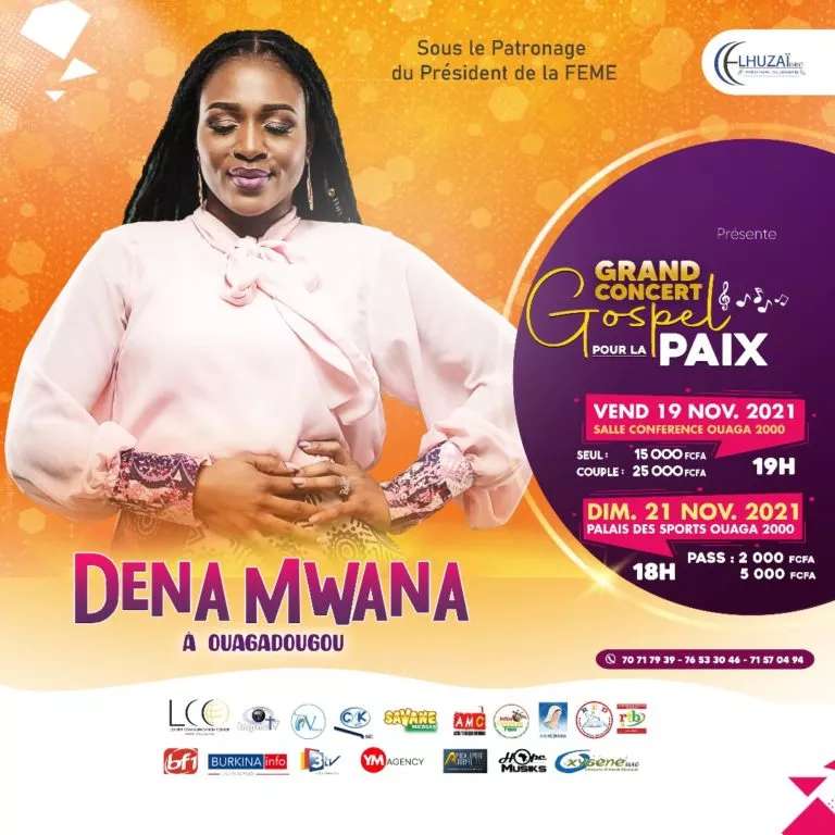 Concert Gospel : DENA MWANA à Ouagadougou pour la grande nuit de célébration pour la paix au Faso