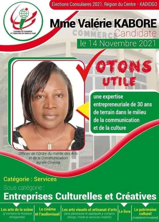 Élections consulaires: la candidate Valérie kaboré à la conquête d’un 2e mandat