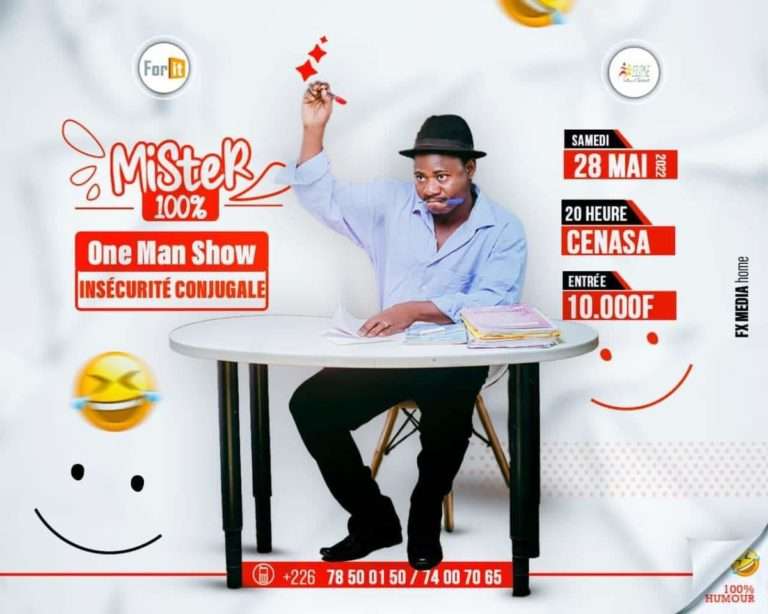 HUMOUR : Mister 100% déballe tout sur l’« Insécurité conjugale » le 28 Mai prochain au CENASA