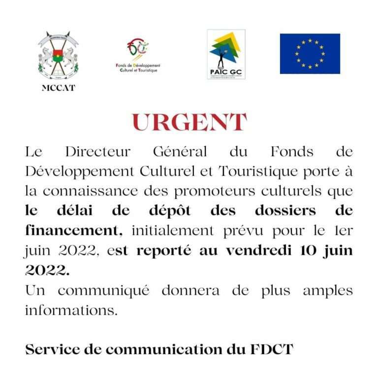 2e appel à projets du FDCT dans le cadre du PAIC-GC: la date butoir reportée au 10 juin 2022