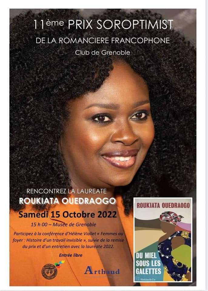 Prix de la Romancière francophone: « Du miel sous les galettes » de Roukiata Ouédraogo encore primé