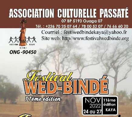 KAYA : la 11e édition du festival WED-BINDÉ prévue du 24 au 27 novembre 2022