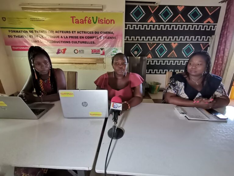 Prise en compte du genre : l’association «Taafé vision» outille 30 acteurs et actrices du cinéma aux questions du genre