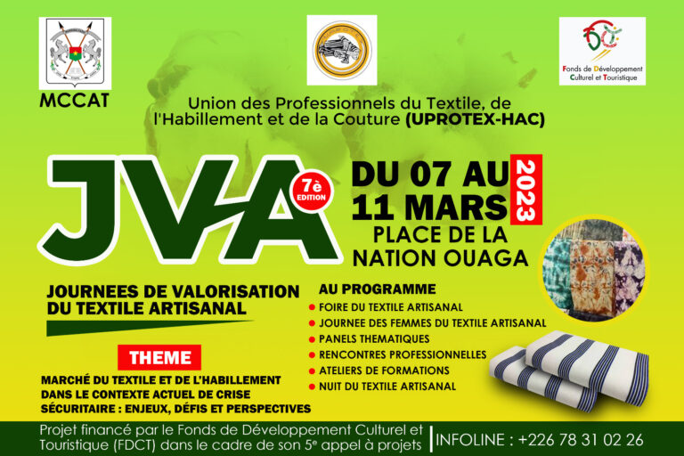 Journées de Valorisation du textile Artisanal (JVA) : la 7e édition attendue du 7 au 11 mars prochain