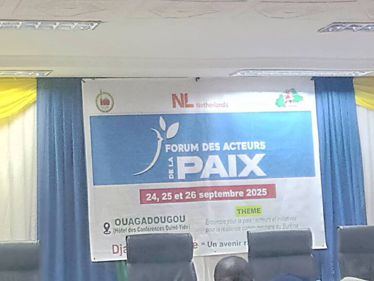 Forum des acteurs de la paix : le CCIB clôture trois jours d’échanges à Ouagadougou