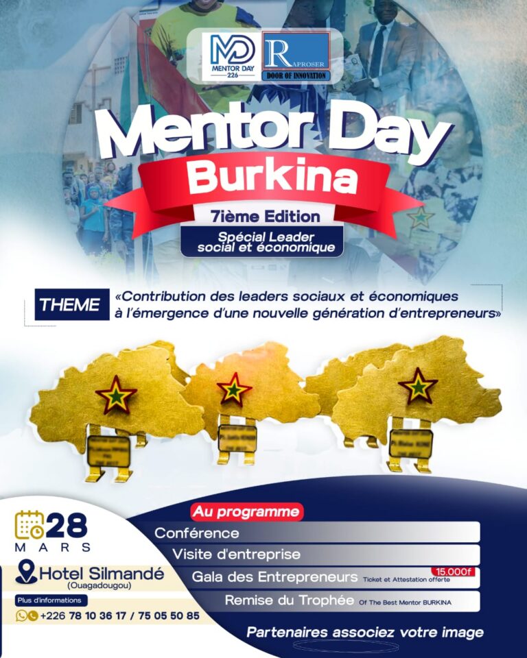 Mentor Day Burkina : la 7ᵉ édition annoncée pour le 28 mars 2026 à Ouagadougou